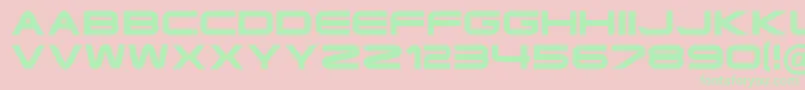 Ft35SemiExpandedBold Font – Green Fonts on Pink Background