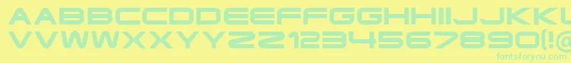 Police Ft35SemiExpandedBold – polices vertes sur fond jaune
