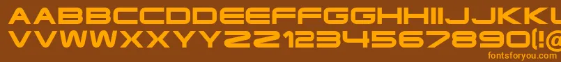 Ft35SemiExpandedBold Font – Orange Fonts on Brown Background