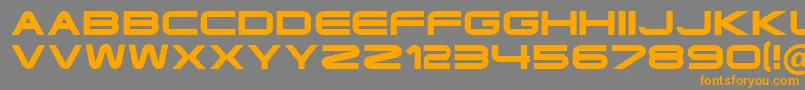 Ft35SemiExpandedBold-Schriftart – Orangefarbene Schriften auf grauem Hintergrund