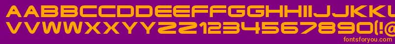 Czcionka Ft35SemiExpandedBold – pomarańczowe czcionki na fioletowym tle