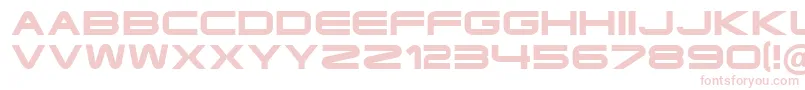 Fonte Ft35SemiExpandedBold – fontes rosa em um fundo branco