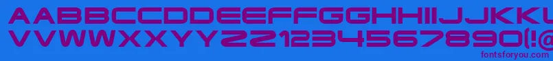 Fonte Ft35SemiExpandedBold – fontes roxas em um fundo azul