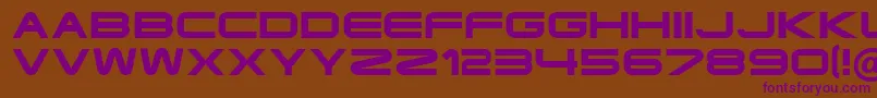 Czcionka Ft35SemiExpandedBold – fioletowe czcionki na brązowym tle