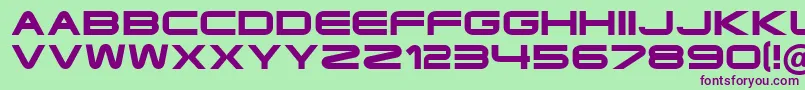 Fonte Ft35SemiExpandedBold – fontes roxas em um fundo verde