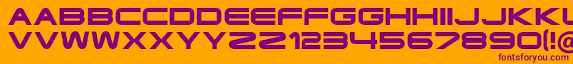 フォントFt35SemiExpandedBold – オレンジの背景に紫のフォント