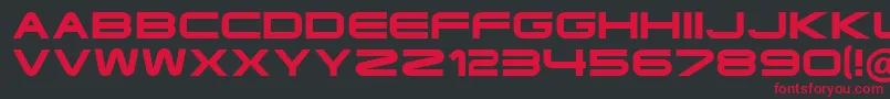 Ft35SemiExpandedBold Font – Red Fonts on Black Background