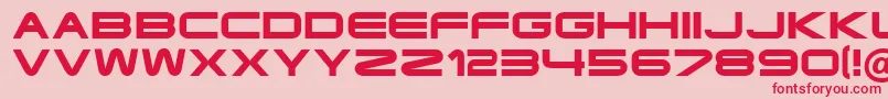 Ft35SemiExpandedBold-Schriftart – Rote Schriften auf rosa Hintergrund