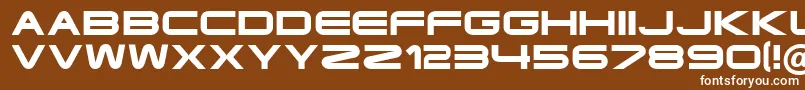 Шрифт Ft35SemiExpandedBold – белые шрифты на коричневом фоне
