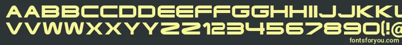 Fonte Ft35SemiExpandedBold – fontes amarelas em um fundo preto