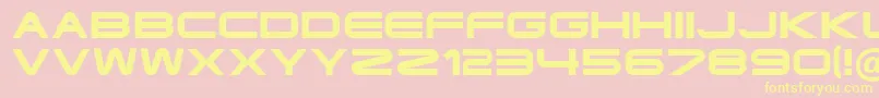 Police Ft35SemiExpandedBold – polices jaunes sur fond rose