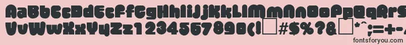 MisterbigRegularDb Font – Black Fonts on Pink Background
