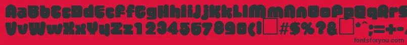 MisterbigRegularDb Font – Black Fonts on Red Background