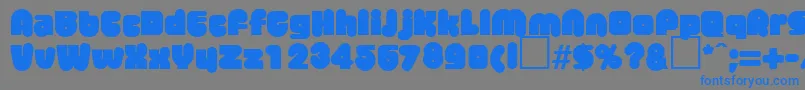 MisterbigRegularDb Font – Blue Fonts on Gray Background