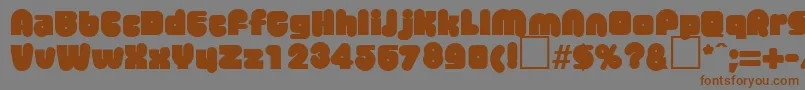 MisterbigRegularDb Font – Brown Fonts on Gray Background