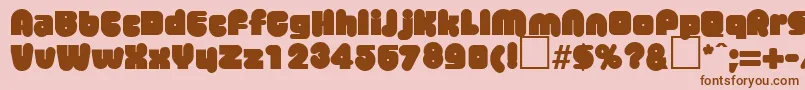 MisterbigRegularDb Font – Brown Fonts on Pink Background