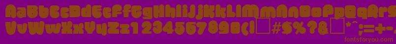 MisterbigRegularDb Font – Brown Fonts on Purple Background