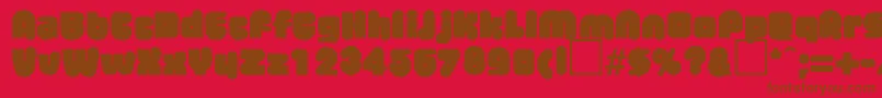 MisterbigRegularDb Font – Brown Fonts on Red Background