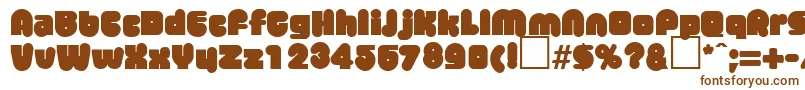 MisterbigRegularDb Font – Brown Fonts on White Background
