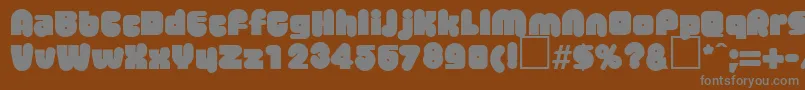 MisterbigRegularDb Font – Gray Fonts on Brown Background