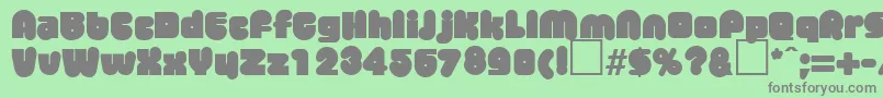 MisterbigRegularDb Font – Gray Fonts on Green Background