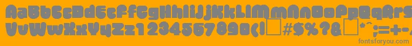 MisterbigRegularDb Font – Gray Fonts on Orange Background