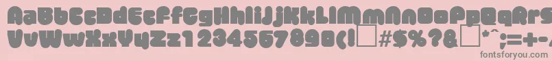 MisterbigRegularDb Font – Gray Fonts on Pink Background