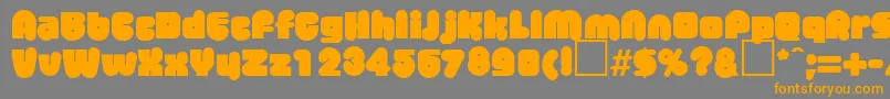 MisterbigRegularDb Font – Orange Fonts on Gray Background