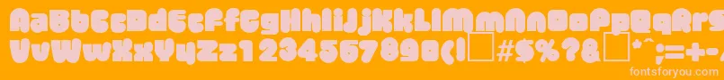 MisterbigRegularDb Font – Pink Fonts on Orange Background