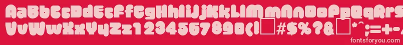 フォントMisterbigRegularDb – 赤い背景にピンクのフォント