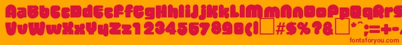 fuente MisterbigRegularDb – Fuentes Rojas Sobre Fondo Naranja