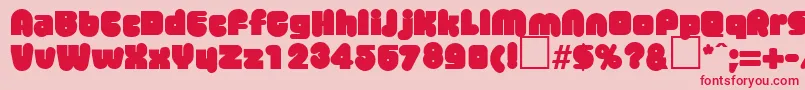 MisterbigRegularDb Font – Red Fonts on Pink Background