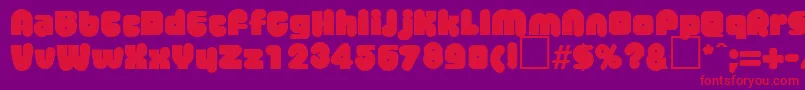 MisterbigRegularDb Font – Red Fonts on Purple Background