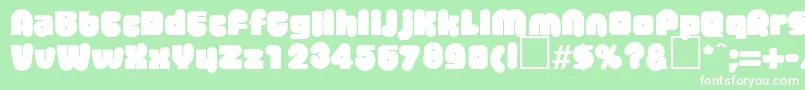 MisterbigRegularDb Font – White Fonts on Green Background