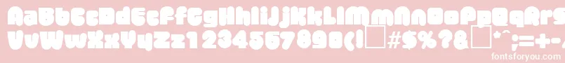 MisterbigRegularDb Font – White Fonts on Pink Background