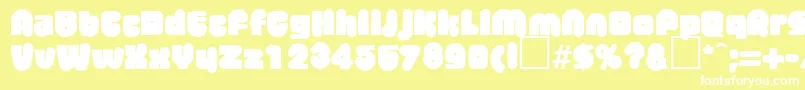 MisterbigRegularDb Font – White Fonts on Yellow Background