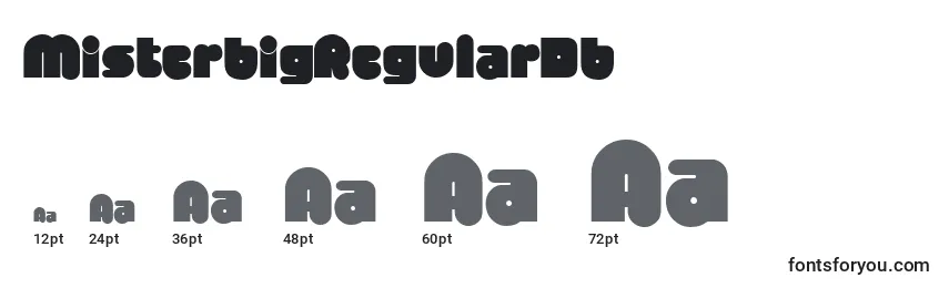 Размеры шрифта MisterbigRegularDb