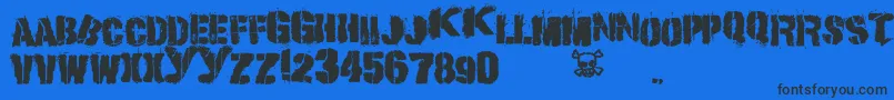 If Font – Black Fonts on Blue Background