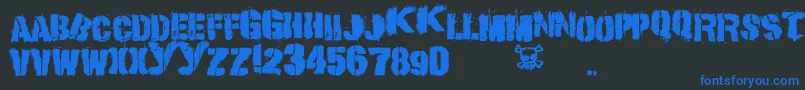 If Font – Blue Fonts on Black Background