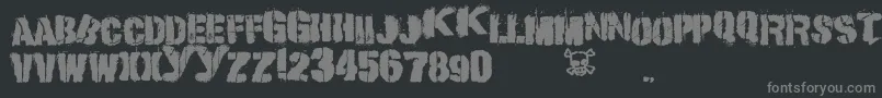 フォントIf – 黒い背景に灰色の文字