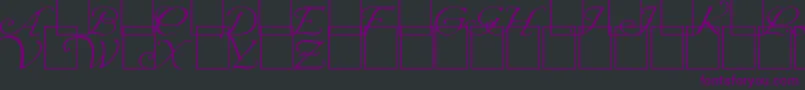 WrennInitialsLight Font – Purple Fonts on Black Background