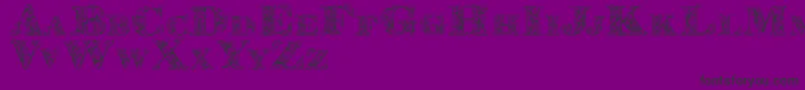 Kahirpersonaluse-Schriftart – Schwarze Schriften auf violettem Hintergrund