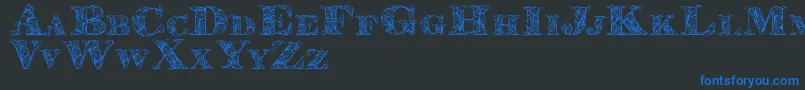 Kahirpersonaluse Font – Blue Fonts on Black Background