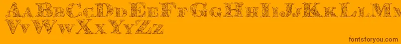 Kahirpersonaluse Font – Brown Fonts on Orange Background