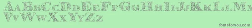 Kahirpersonaluse Font – Gray Fonts on Green Background