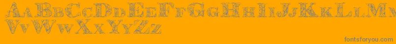 Kahirpersonaluse Font – Gray Fonts on Orange Background