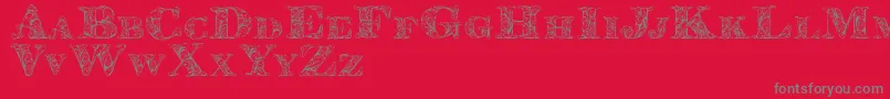 Kahirpersonaluse Font – Gray Fonts on Red Background