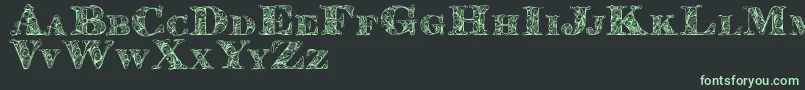 Kahirpersonaluse Font – Green Fonts on Black Background