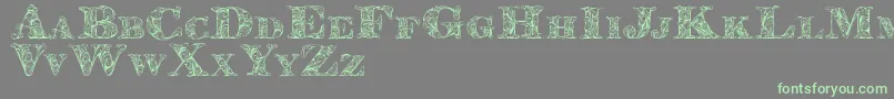 Kahirpersonaluse Font – Green Fonts on Gray Background