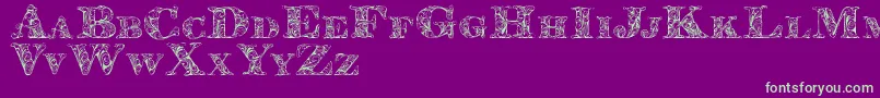 Kahirpersonaluse Font – Green Fonts on Purple Background